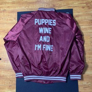 PUPPIES MAKE ME HAPPY Unisex Varsity Jacket